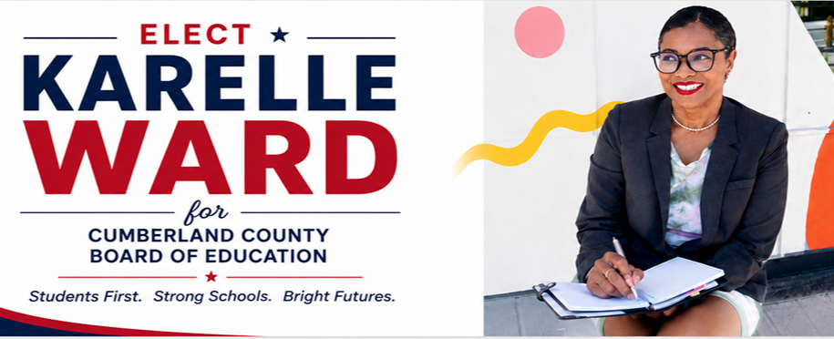 Elect Karelle Ward for Cumberland County Board of Education — portrait of Karelle Ward